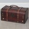 Decorative Vintage Wood Treasure box - Wooden Trunk Chest with Handle